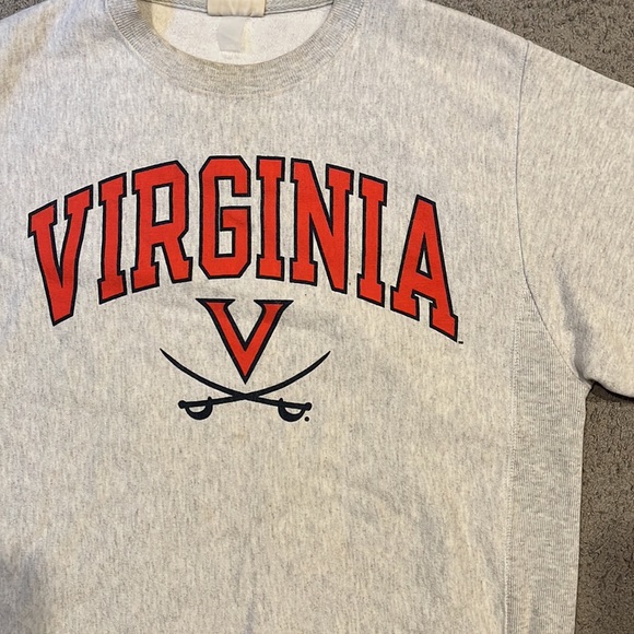 University of Virginia Champion reverse weave crewneck sweatshirt - Picture 2 of 6